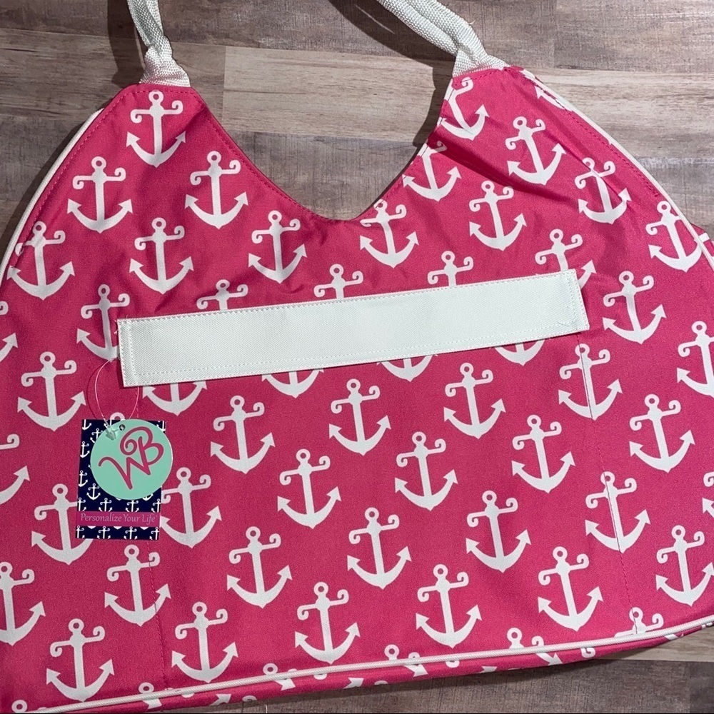 Anchor Tote Pink & White